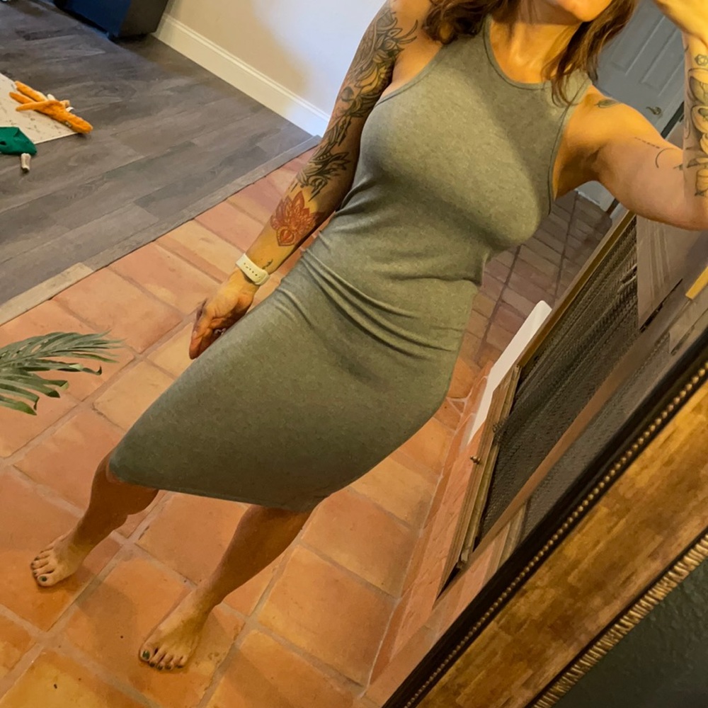 Grey tank top bodycon
